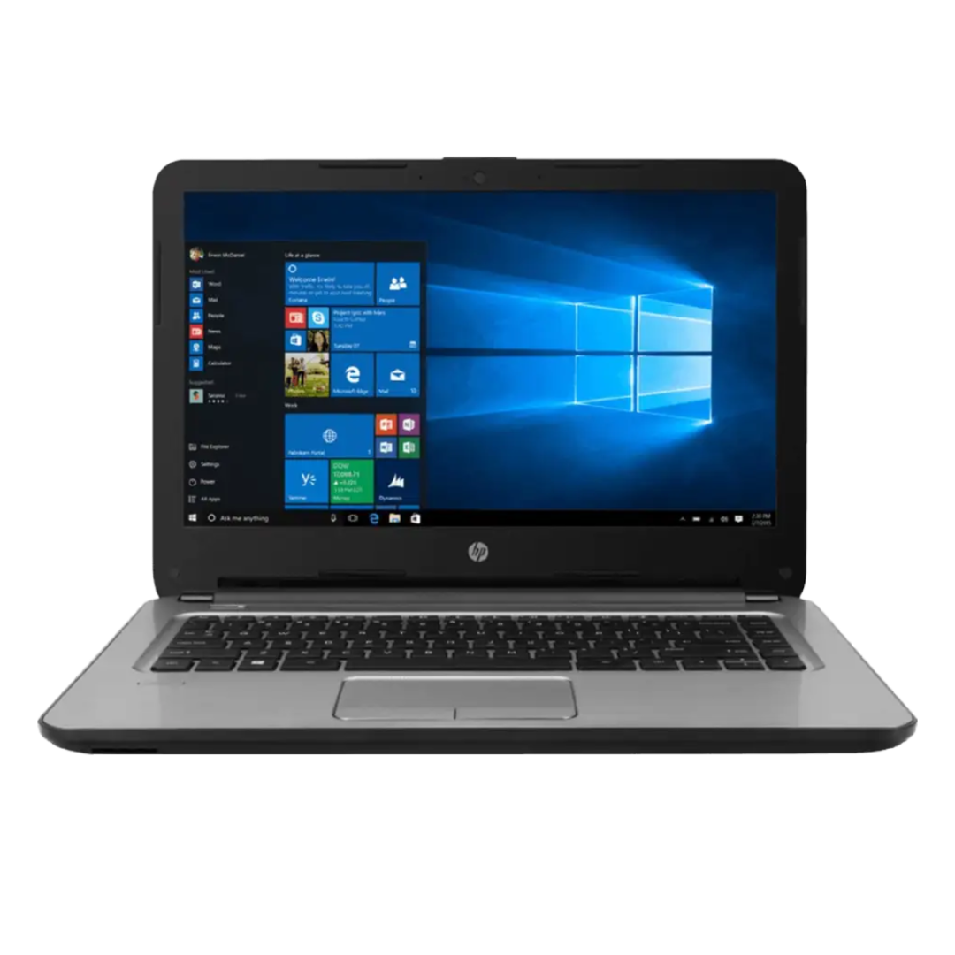 HP 348 G4 laptop with Windows on display.