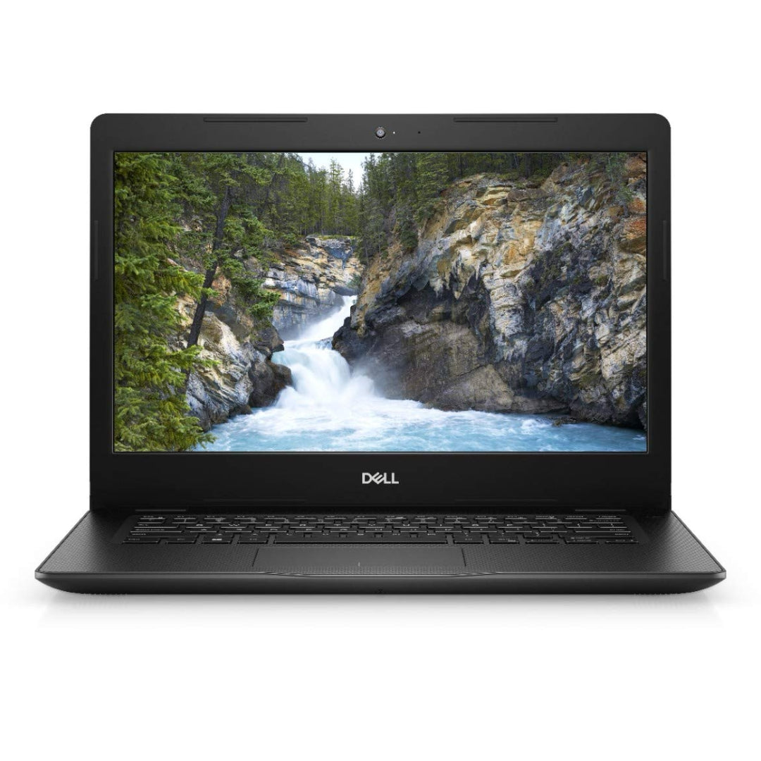 Dell Latitude laptop in black with a scenic display on a white background