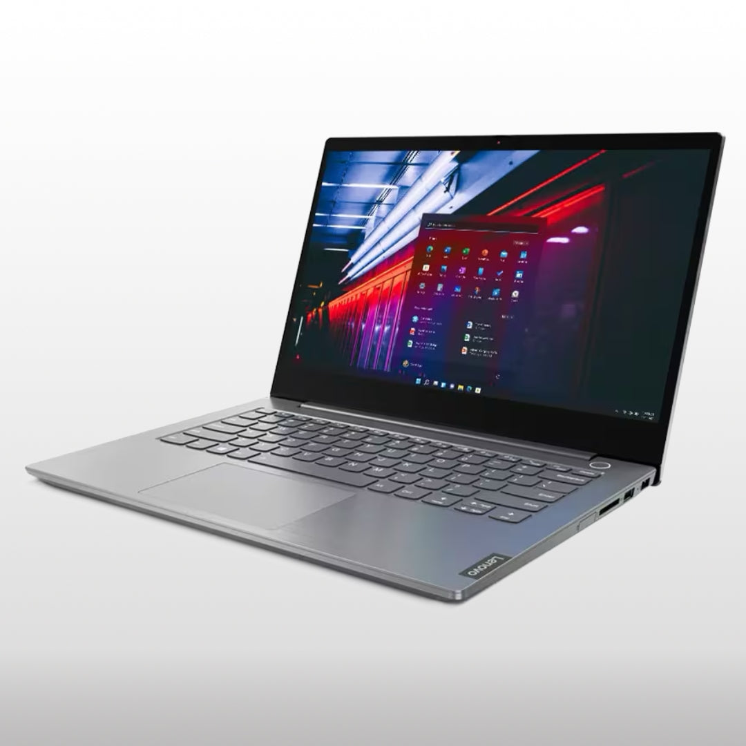 Thinkbook Laptop in silver colour on a white background