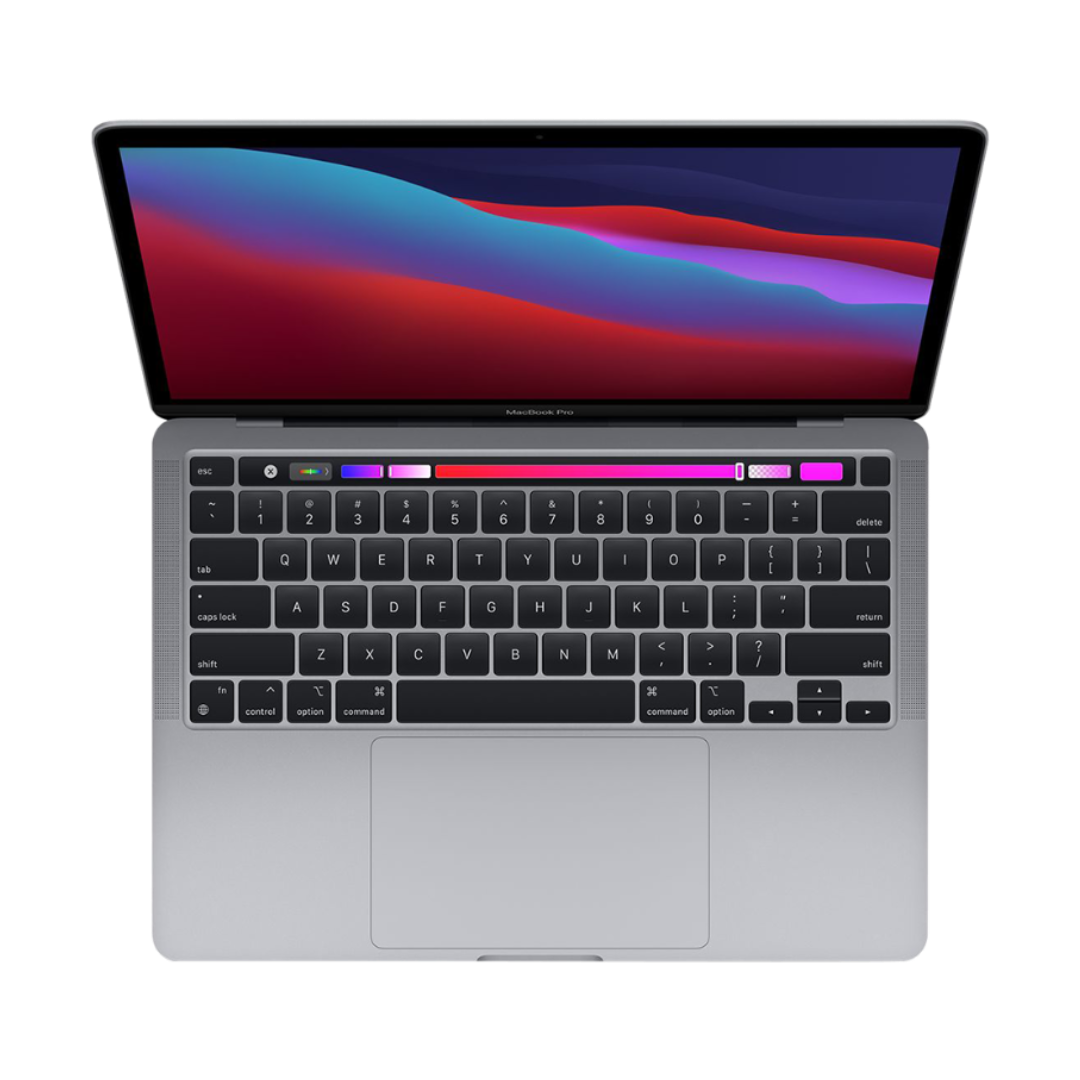 MacBook Pro 13-inch laptop in silver colour with touch bar
