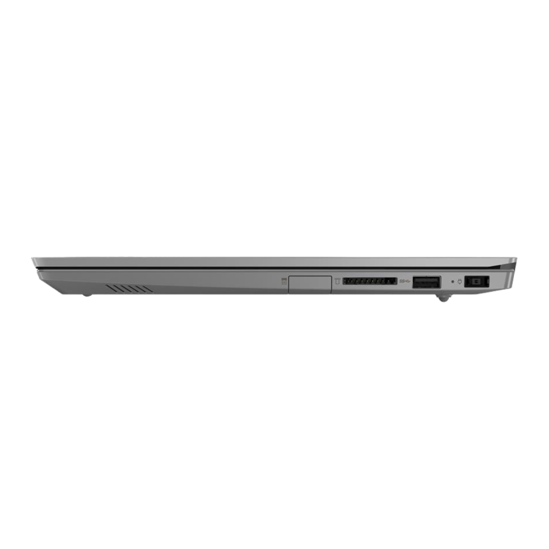 Side view of Lenovo Thinkbook 14 silver laptop